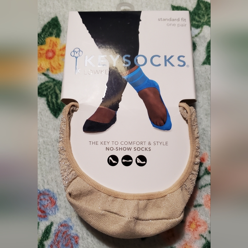Keysocks Lowkey Beige Sparkle Socks